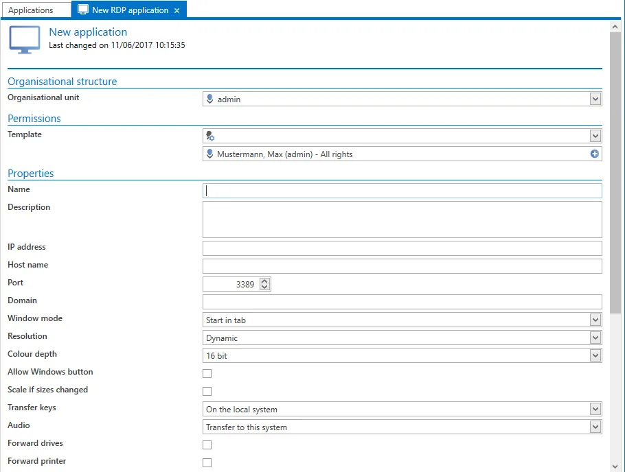 new rdp application