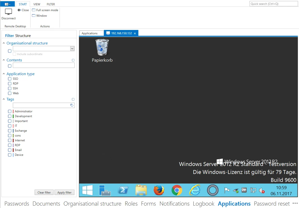 RDP connection