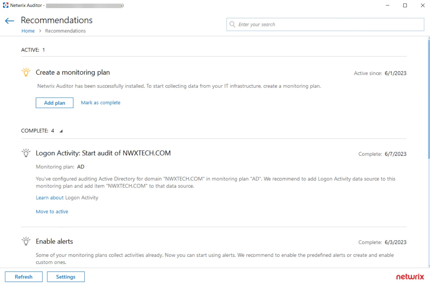 recommendations