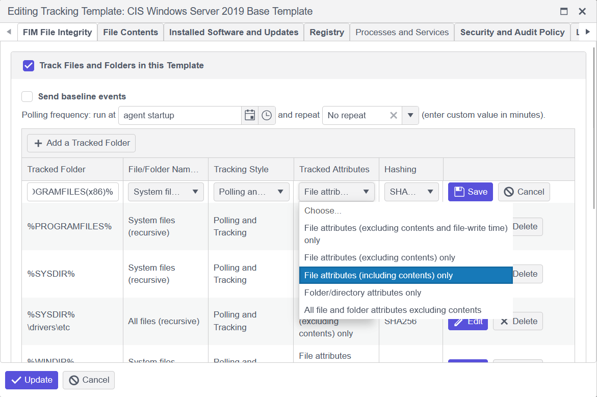 Save Changes button after selecting the file attributes option