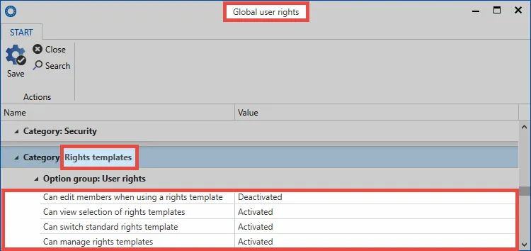 global user rights