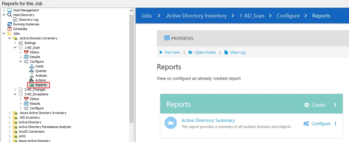 Reports node