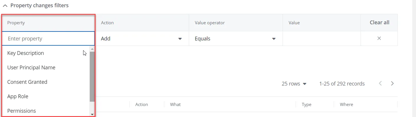 Filter property