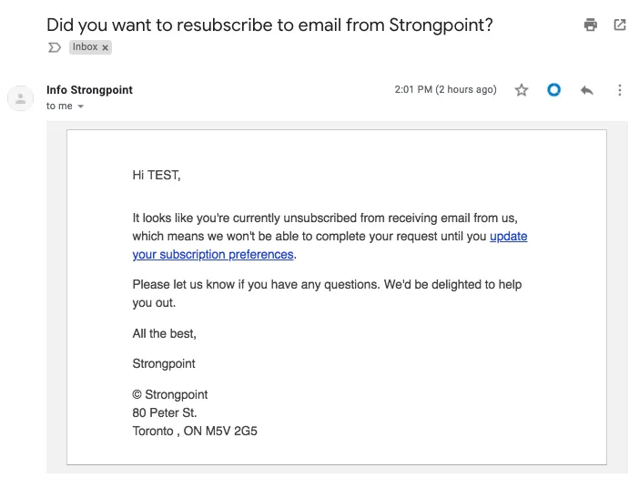 Resubscribe to receive Release Note notifications.