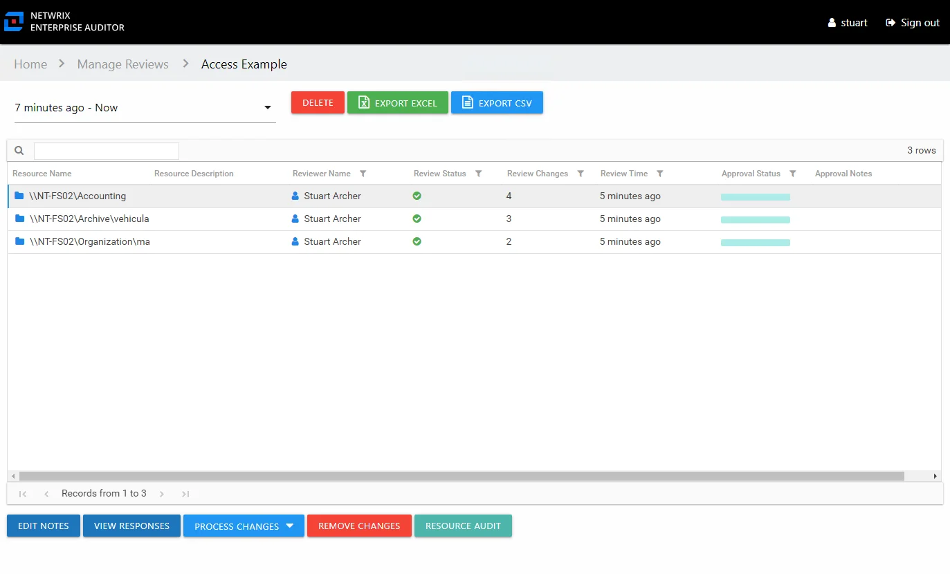 Review Details page for reviews awaiting processing