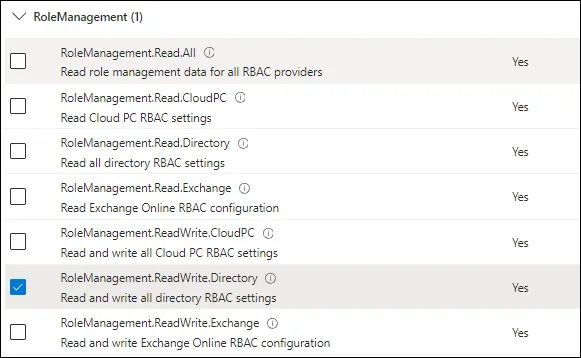 Add Account Role wizard – Role page
