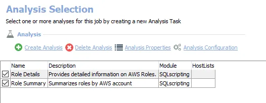 Analysis Tasks for the AWS_Roles Job
