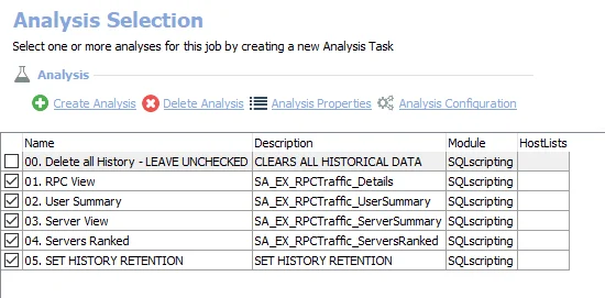 Analysis Tasks for the EX_RPCTraffic Job