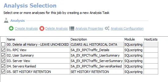 Analysis Tasks for the EX_RPCTraffic Job