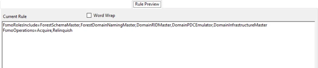 Event Type - Rule Preview filter