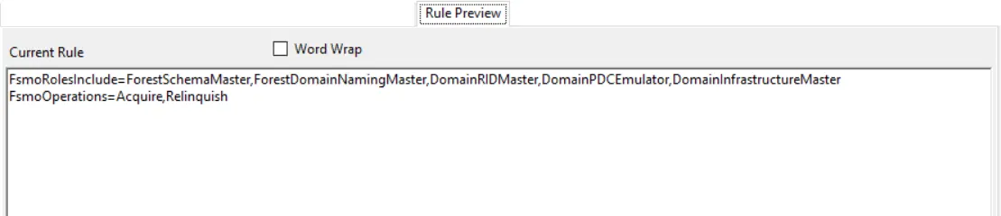 Event Type - Rule Preview filter