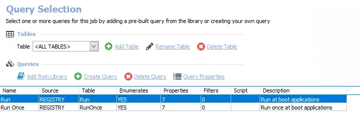 Queries for the SG_RunAtBoot Job