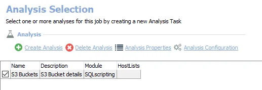 Analysis Task for the AWS_S3Buckets Job