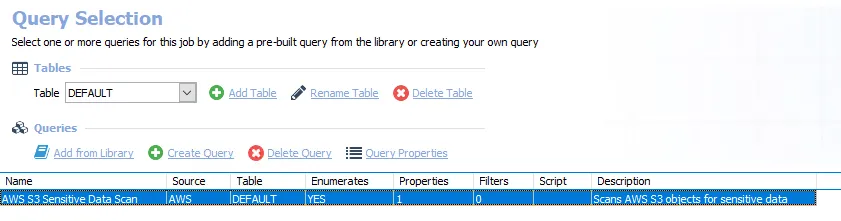 Queries for the 4.AWS_S3SDDScan Job
