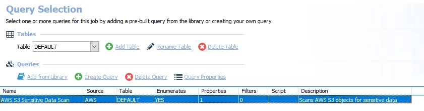 Queries for the 4.AWS_S3SDDScan Job
