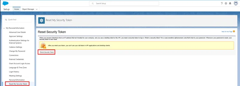 salesforce-resetseuritytoken