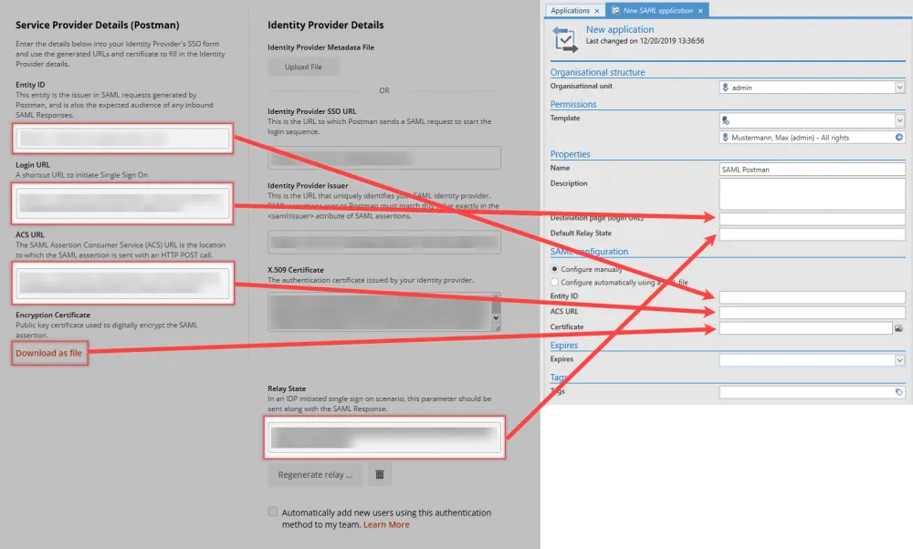 postman service provider details