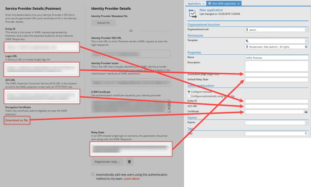 postman service provider details