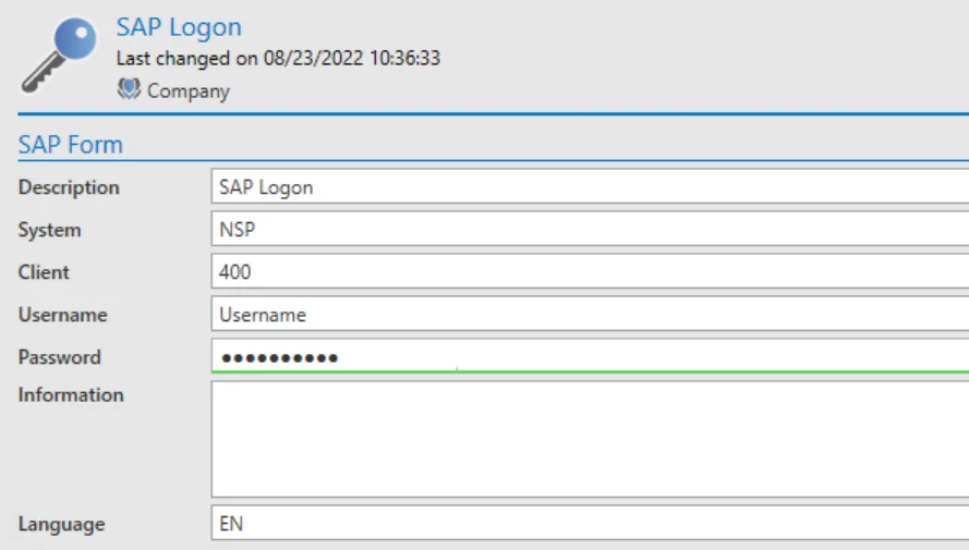 SAP record