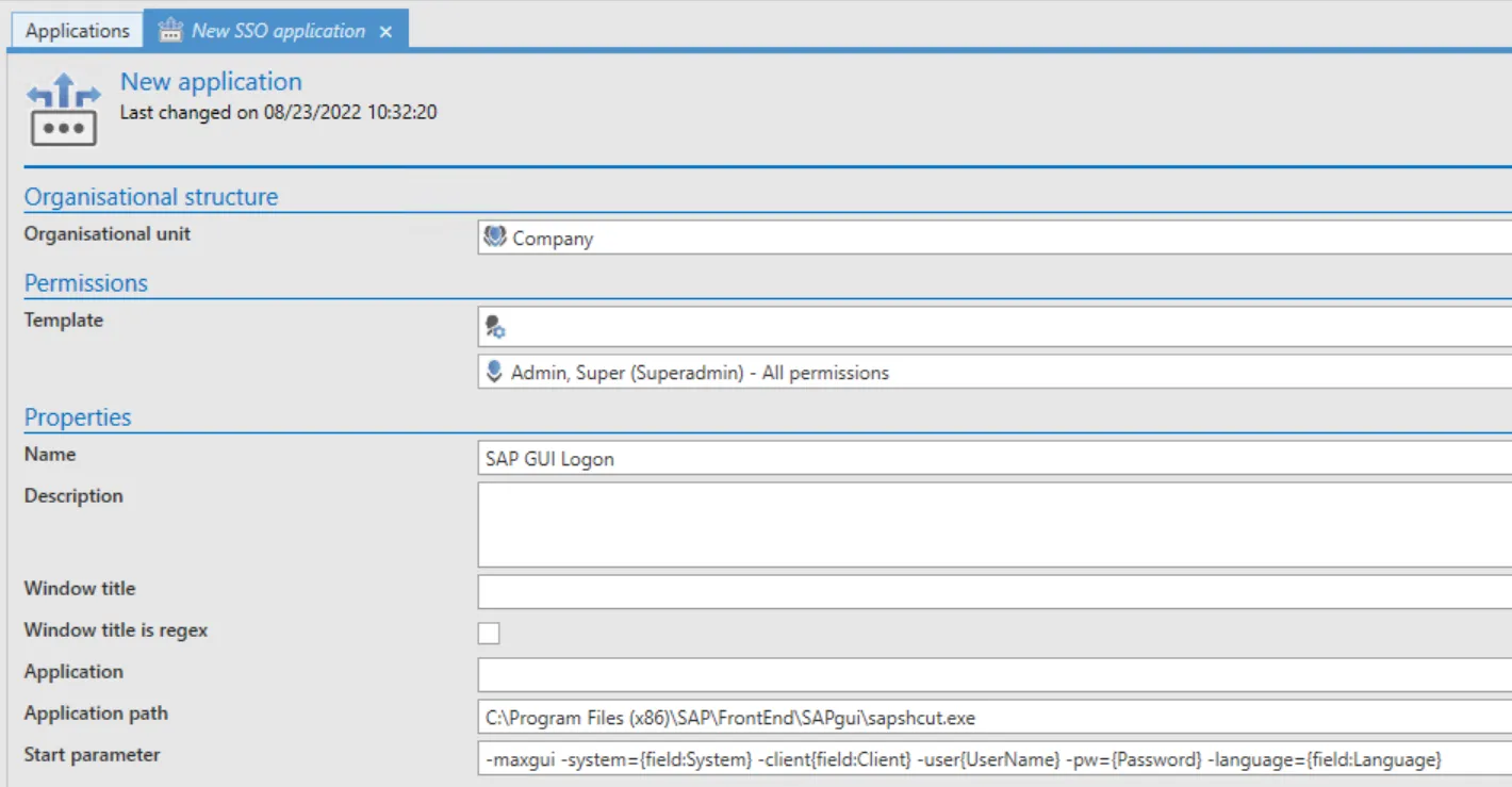 SAP Application