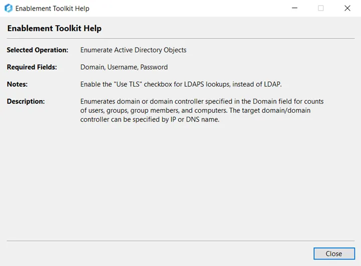 Stealthbits Enablement Toolkit - Help Menu