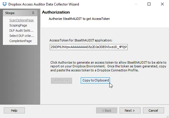 Copy Access Token