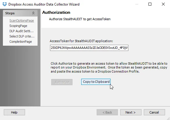 Copy Access Token