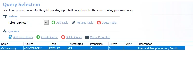 Queries for the 1-AD Scan Job