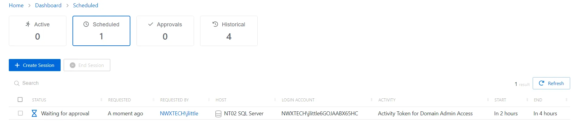 Scheduled Dashboard