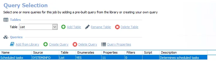 Queries for the SG_ScheduledTasks Job