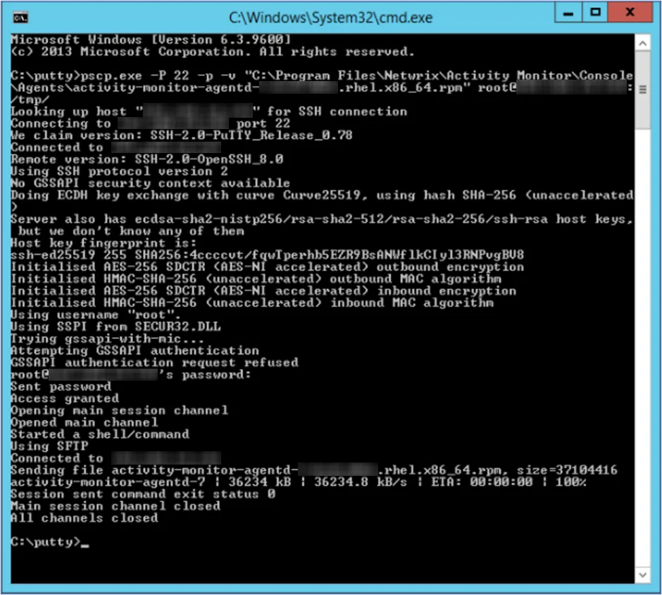 pscp Command