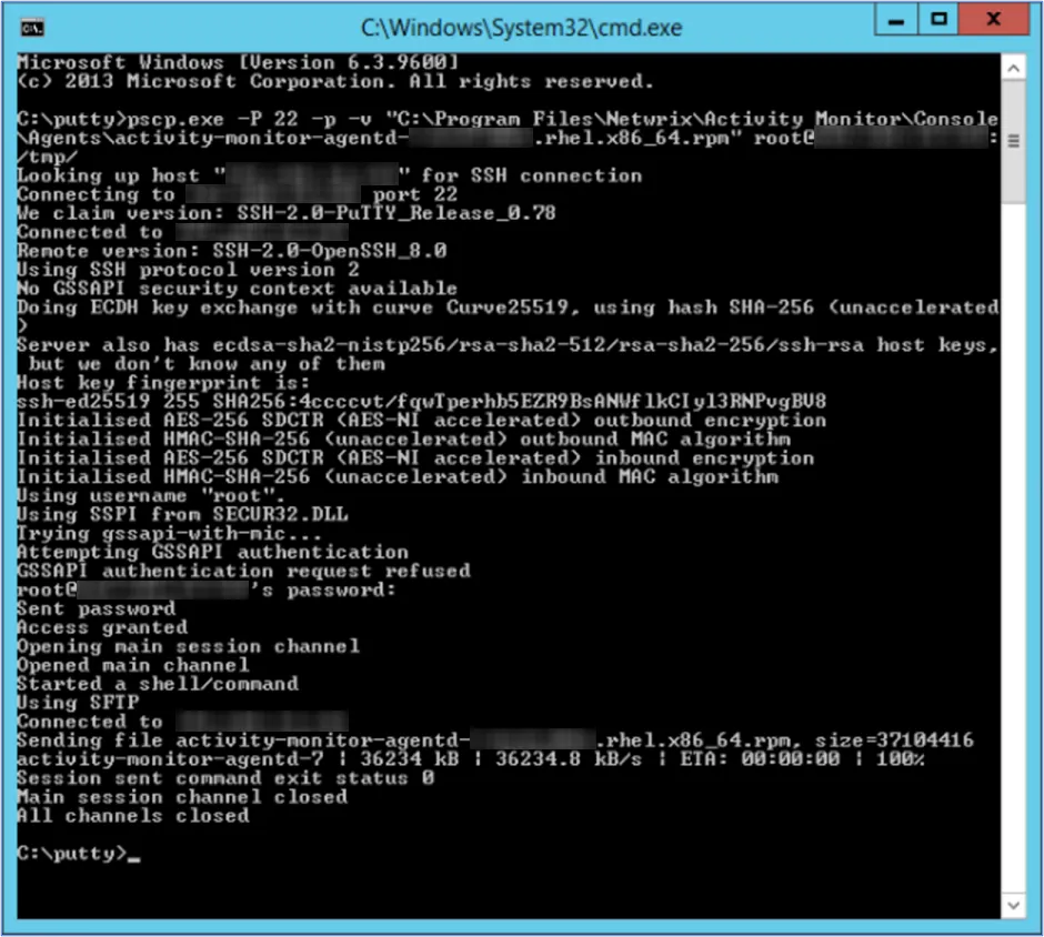 pscp Command