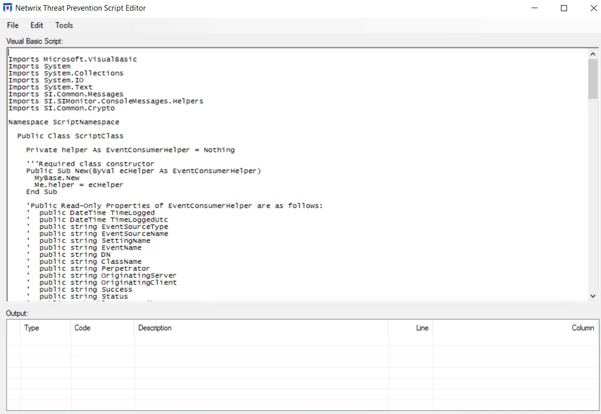 Script Editor for .Net Scripts
