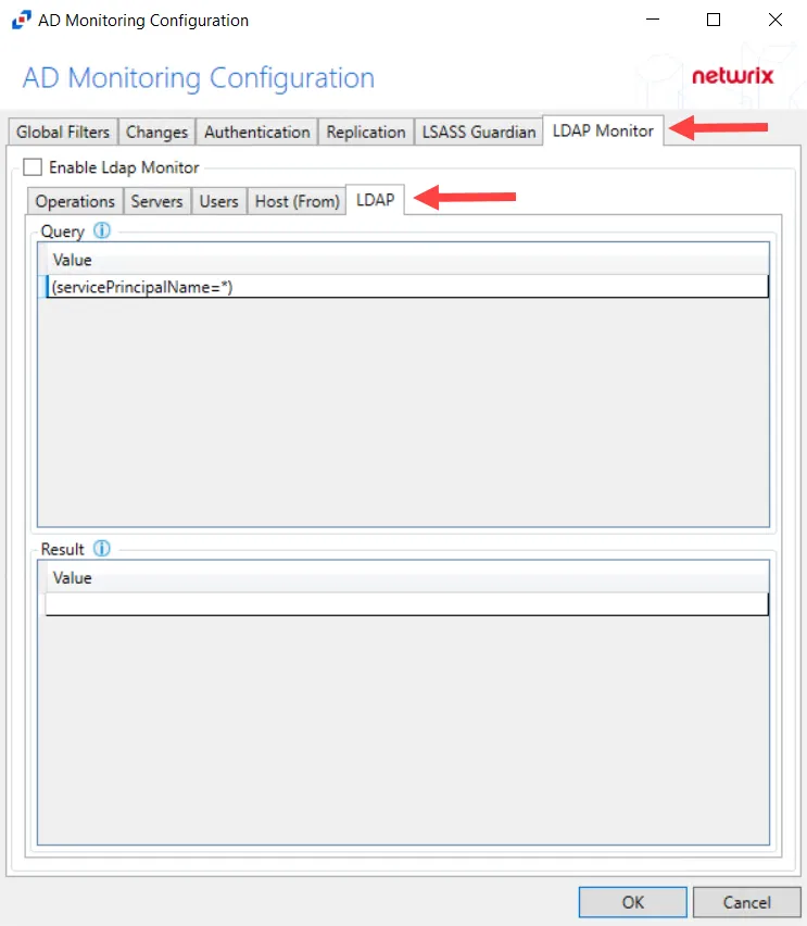 LDAP Monitoring Configuration for Threat Manager