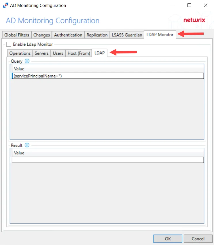 LDAP Monitoring Configuration for Threat Manager
