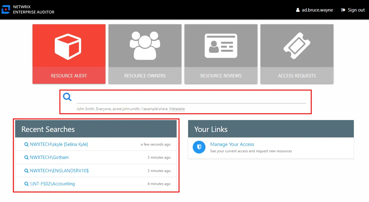 Search features