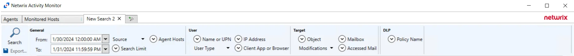 Exchange Online - Search Quary Bar