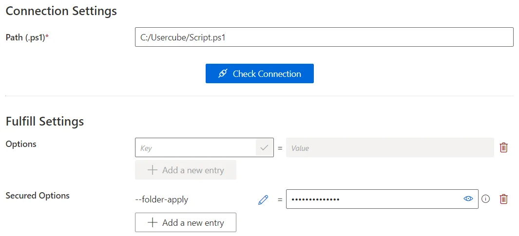 Powershell Secured option hidden