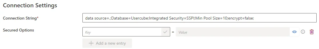 SQL connection string