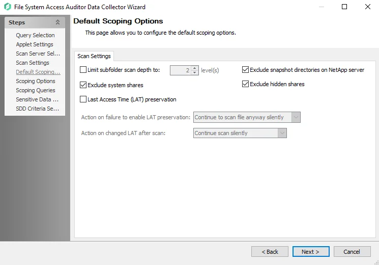 Default Scoping Options