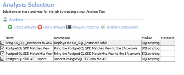 Analysis Tasks for the SP_SensitiveData Job