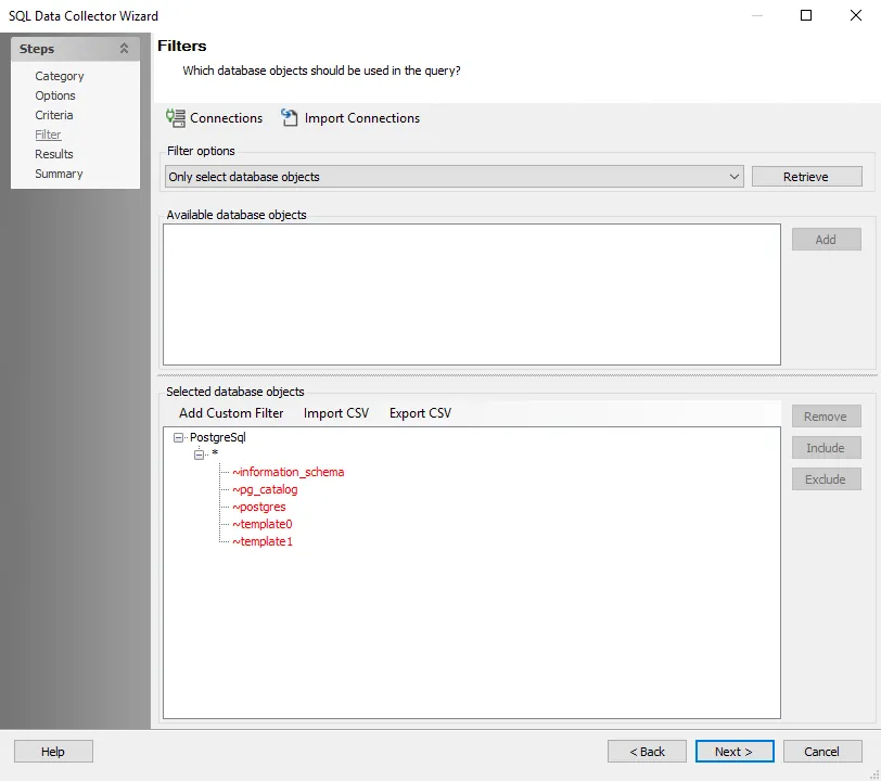 Filters page