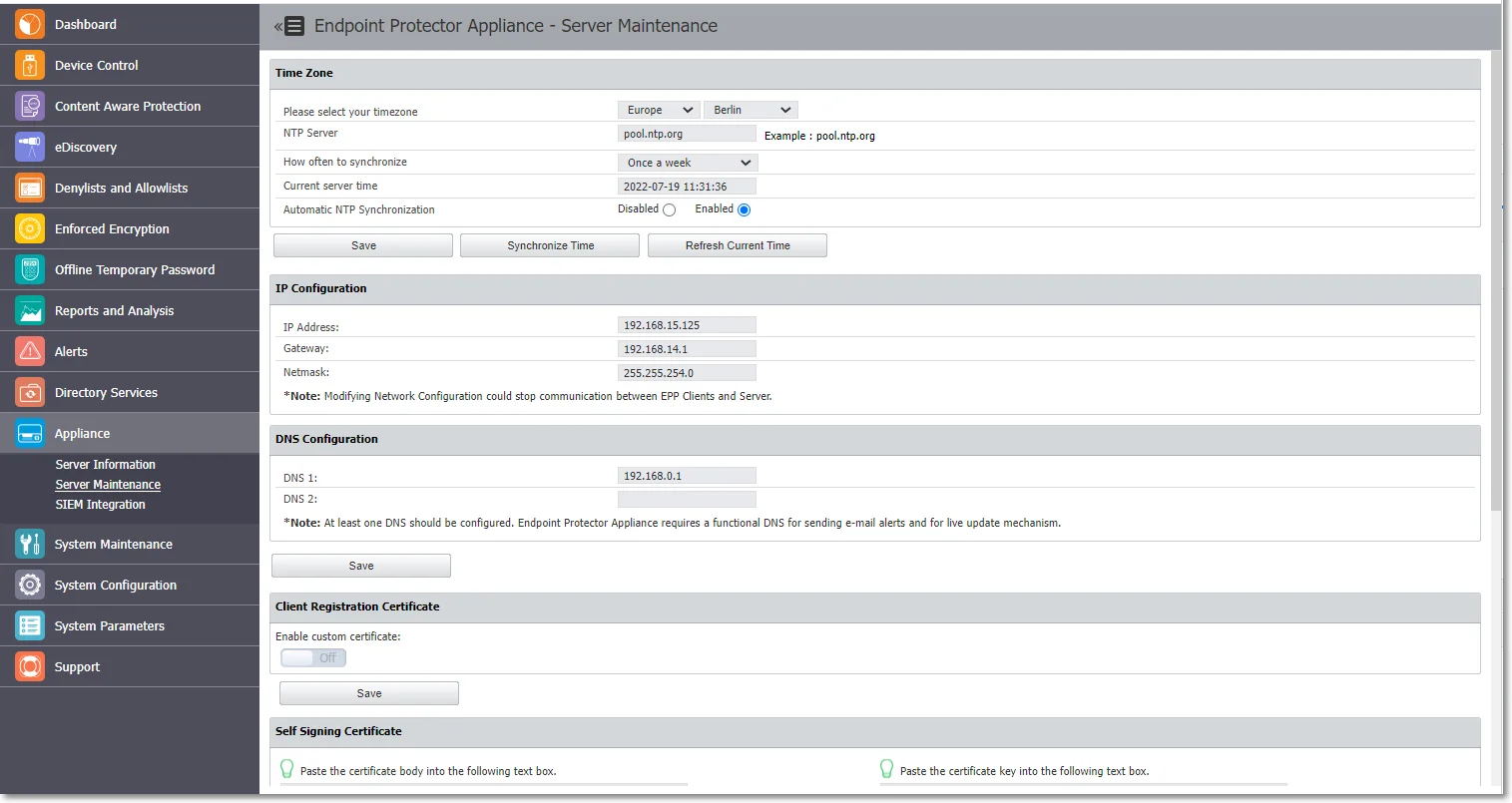  Set up a preferential time zone and NTP synchronization server
