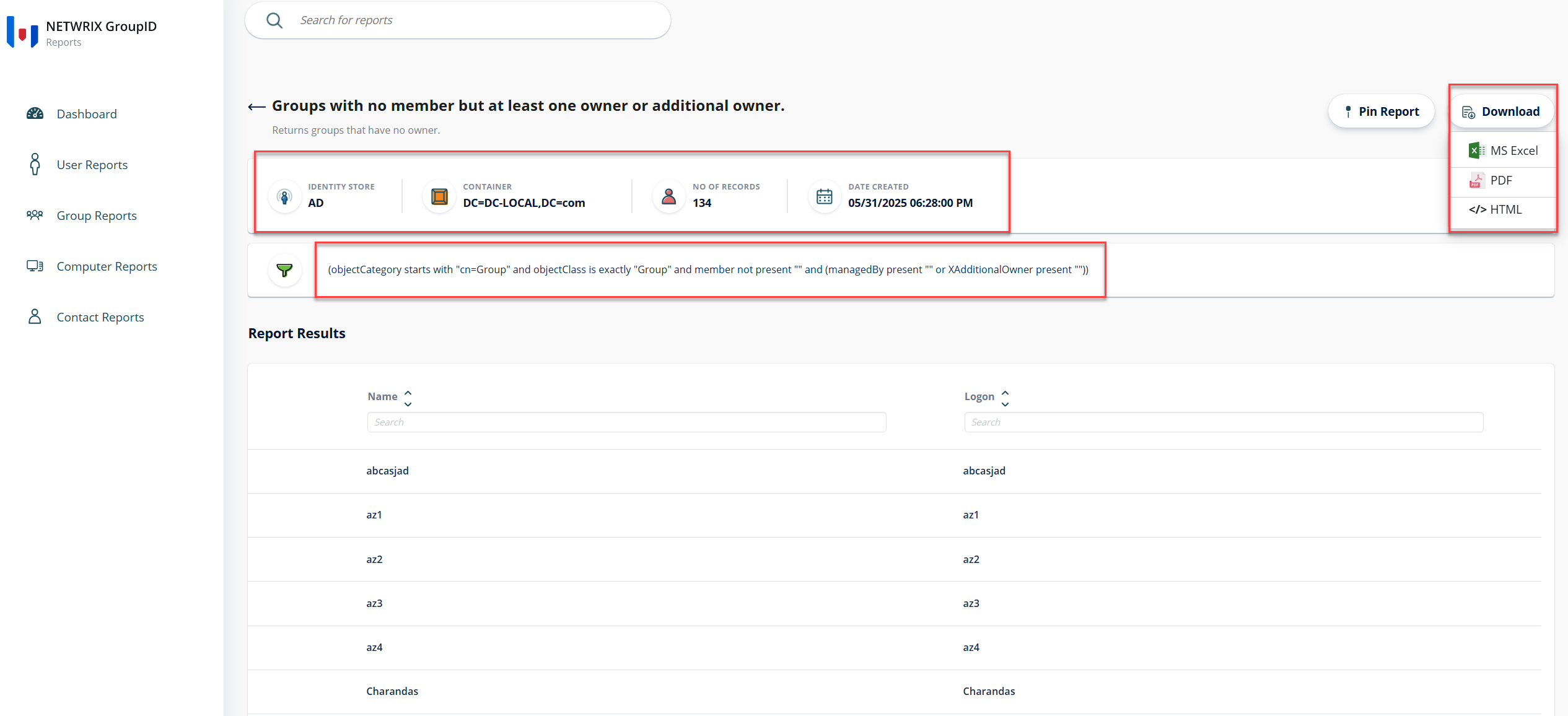 How to Generate a Report on Groups Without Members and with Owners ...