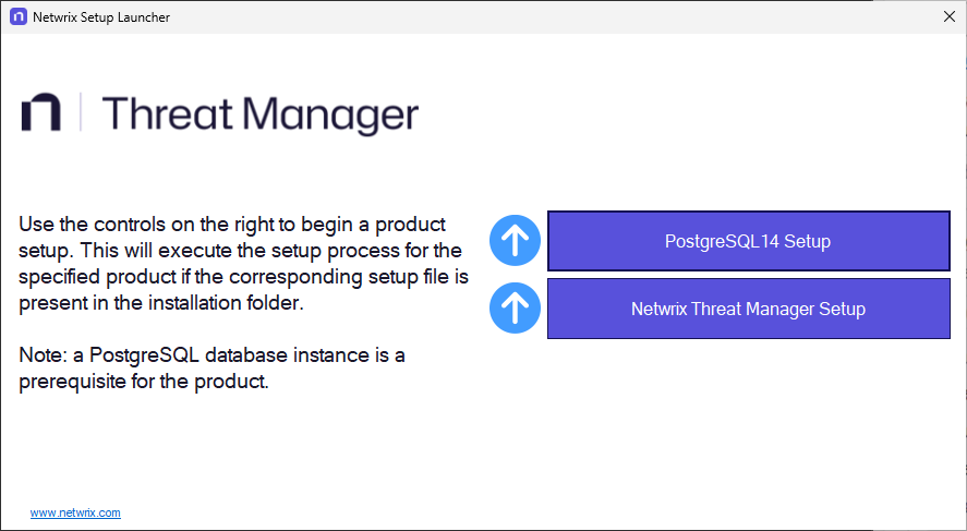 Netwrix Threat Manager Setup window
