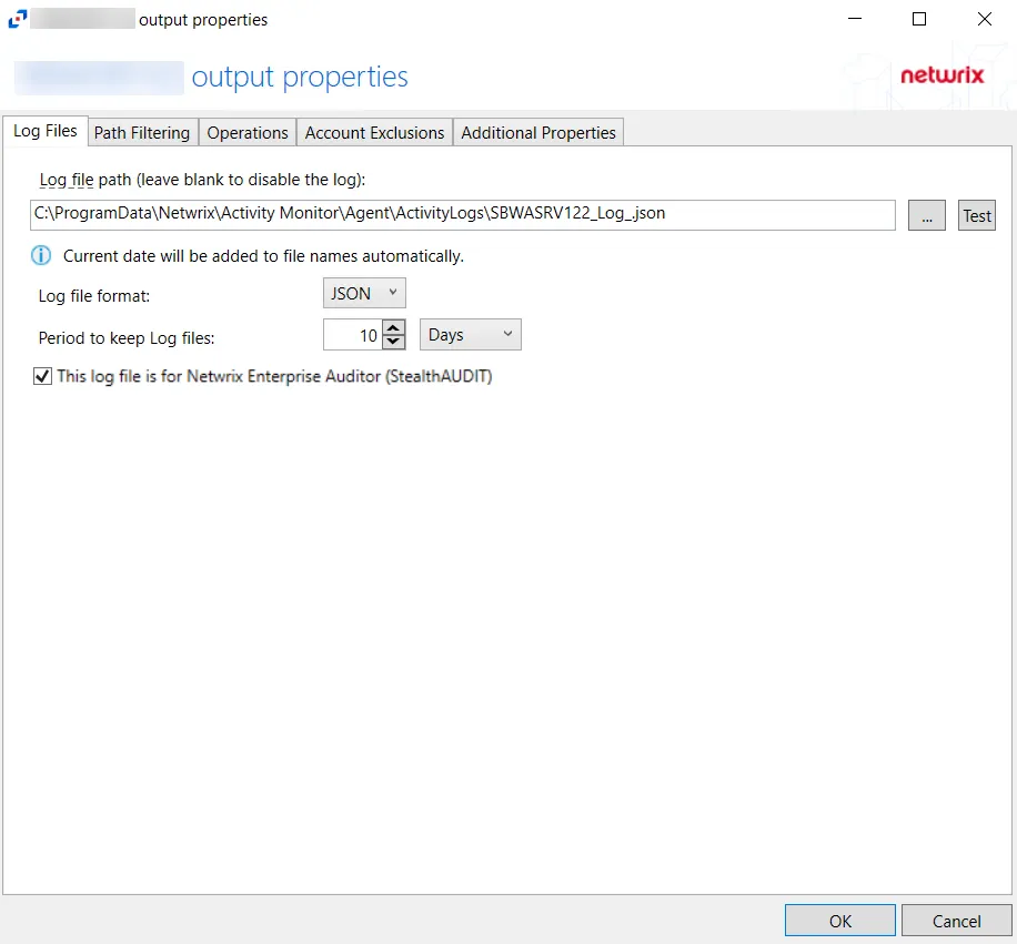 Log File Tab - SharePoint On-Premises hosts