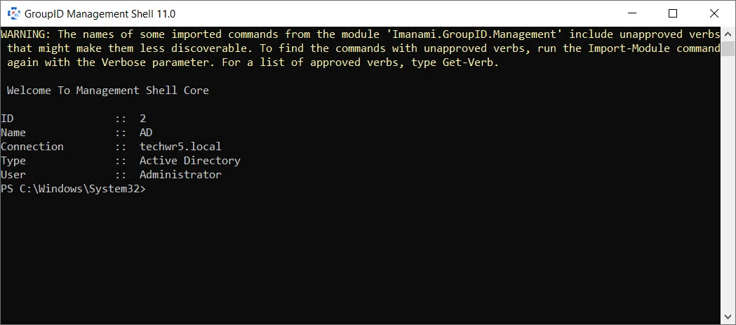 GroupID Management Shell 11.0