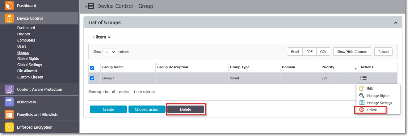 Deleting A smart group