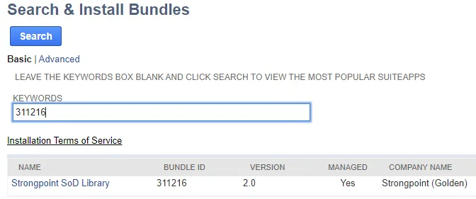 Install the Strongpoint SoD Library Bundle