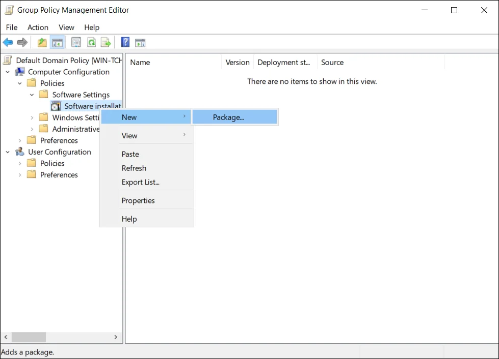 New Package option